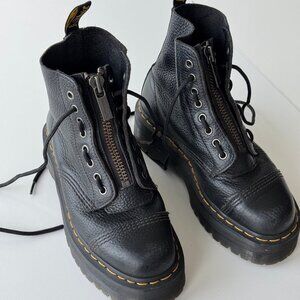 Doc Martens  Sinclair Milled Nappa Leather Platform Boots Size US 8 womens